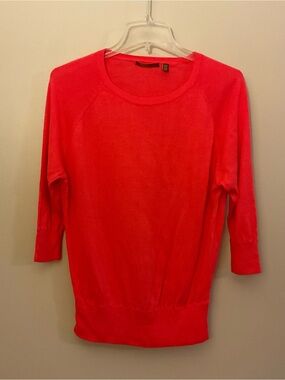 Bright Orange/red Lightweight Pullover Sweater